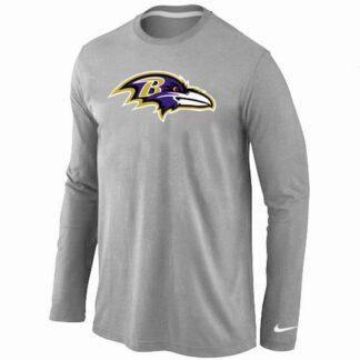 Nike Baltimore Ravens Logo Long Sleeve T-Shirt Gray