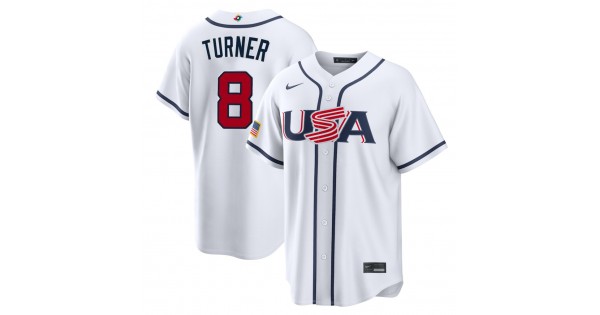 Trea Turner USA Baseball Nike 2026 World Baseball Classic Home Stadium Jersey - White - Image 2