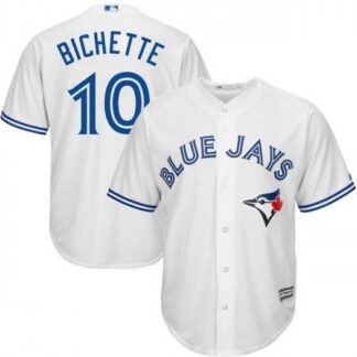Blue Jays 10 Bo Bichette White Cool Base Jersey Dzhi