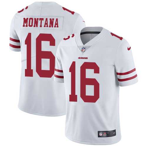 Nike San Francisco 49ers #16 Joe Montana White NFL Vapor Untouchable Limited Jersey