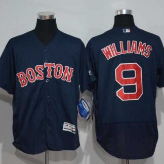 Boston Red Sox #9 Ted Williams Navy Blue Flexbase Collection Stitched Baseball Jersey
