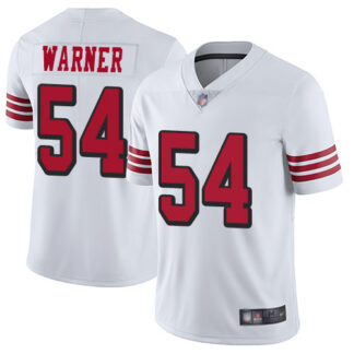 Nike San Francisco 49ers #54 Fred Warner White Rush Men’s Stitched NFL Vapor Untouchable Limited Jersey