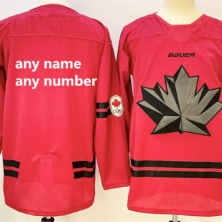 Men's Canada Hockey Custom Red 2026 Stitched Hockey Jersey