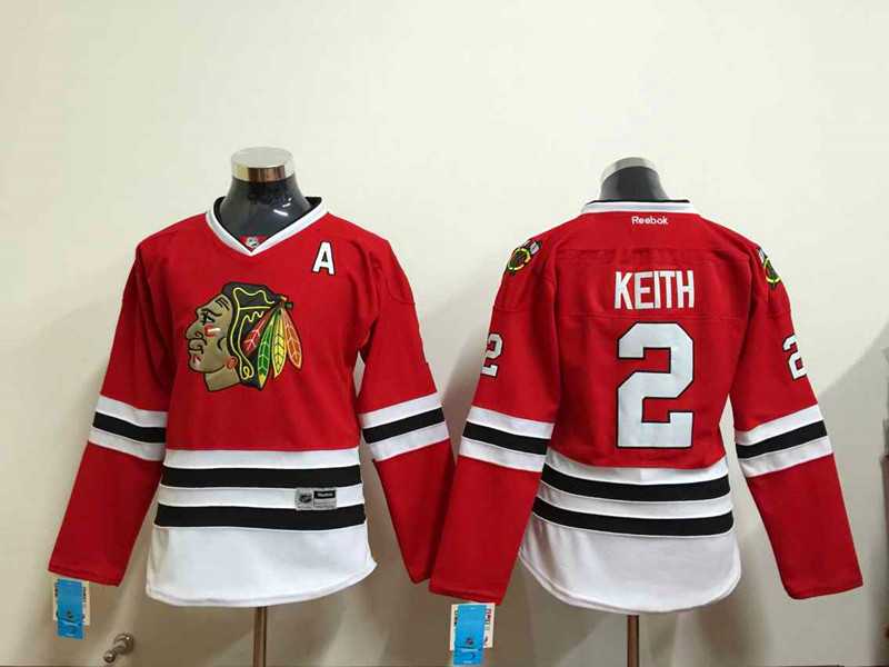 Womens Chicago Blackhawks #2 Duncan Keith Red Jerseys