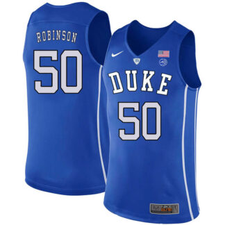 Duke Blue Devils 50 Justin Robinson Blue Nike College Basketball Jersey Dzhi
