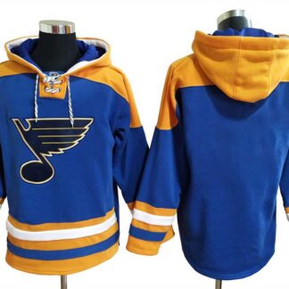 Blues Blank Blue All Stitched Pullover Hoodie