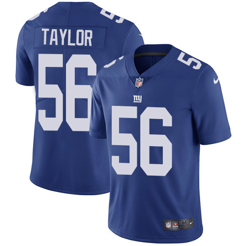 Nike New York Giants #56 Lawrence Taylor Royal Blue Team Color Men’s Stitched NFL Vapor Untouchable Limited Jersey