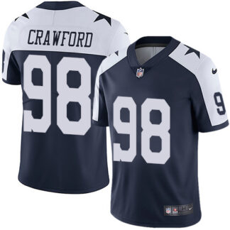 Nike Dallas Cowboys #98 Tyrone Crawford Navy Blue Thanksgiving Men’s Stitched NFL Vapor Untouchable Limited Throwba...