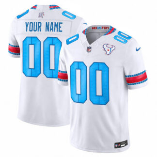 Men's Houston Texans White 2026 Rivalries Collection Vapor F.U.S.E. Limited Custom Jersey
