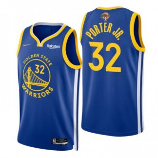 Nike Golden State Warriors #32 Otto Porter Jr. Royal Women’s 2022 NBA Finals Icon Edition 75th Anniversary Diamond...
