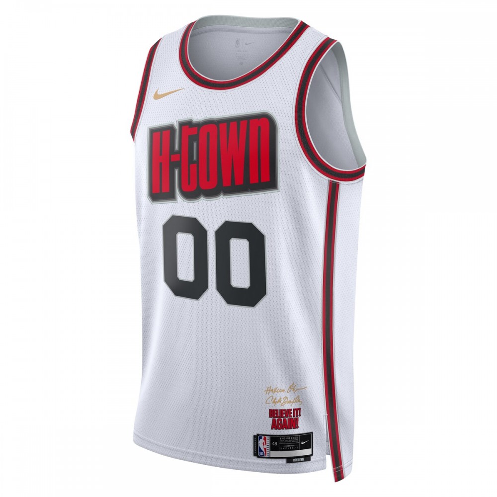 Houston Rockets Nike Unisex 2024/25 Custom Swingman Jersey - City Edition - White - Image 2