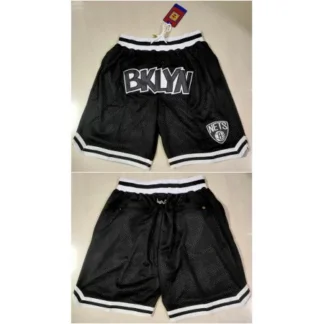 Men's Brooklyn Nets Black Shorts (Run Small) 5CN1