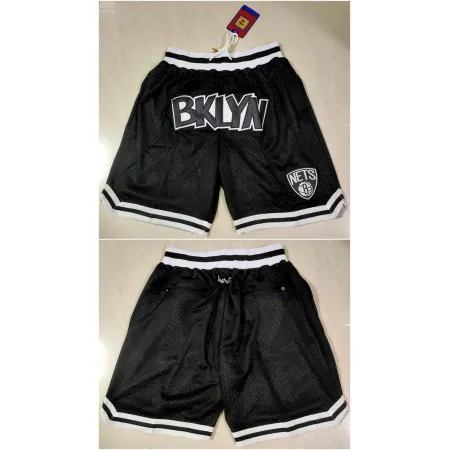 Men's Brooklyn Nets Black Shorts (Run Small) 5CN1