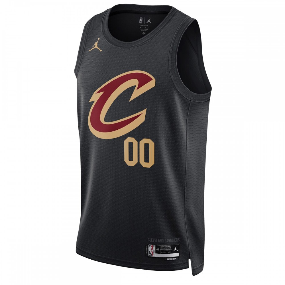 Cleveland Cavaliers Jordan Brand Unisex 2022/23 Swingman Custom Jersey - Statement Edition - Black - Image 2