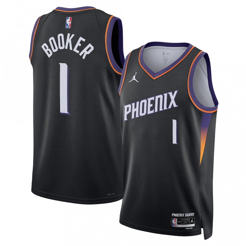 Devin Booker Unisex Phoenix Suns Jordan Brand Black Swingman Jersey - Statement Edition