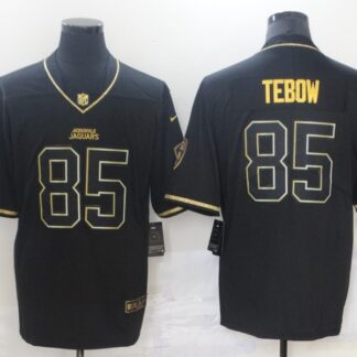 Nike Jaguars 85 Tim Tebow Black Gold Vapor Untouchable Limited Jersey