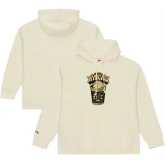 Men's New York Knicks Cream 2026 Finals Champions Gold Coffee Cup Hoodie