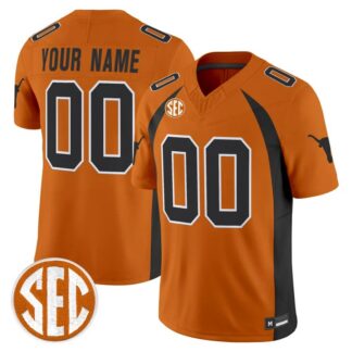 Texas Longhorns 1990 Throwback Vapor Limited Custom Jersey Orange - All Stitched