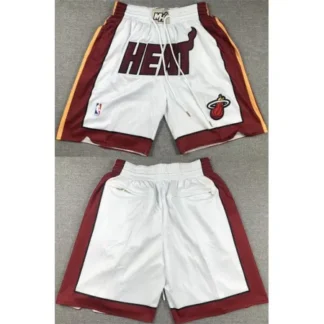 Men's Miami Heat White Shorts (Run Small) HZPJ