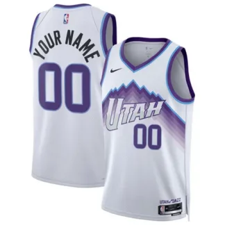 Youth Utah Jazz Nike White Swingman Association Edition Custom Jersey