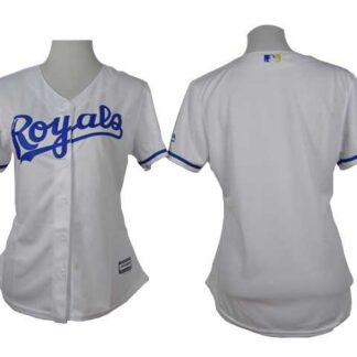 Womens Kansas City Royals Blank White Cool Base Jerseys