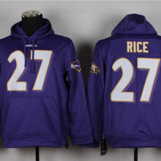 Nike Baltimore Ravens #27 Ray Rice 2014 Pullover Hoodie Purple