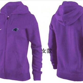 Womens Carolina Panthers Team Logo 2015 Full Zip Hoodie-38