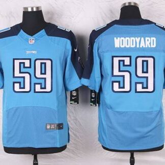 Men's Tennessee Titans #59 Wesley Woodyard Light Blue Team Color NFL Nike Elite Jersey