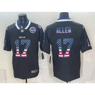 Men's Buffalo Bills #17 Josh Allen Black Vapor Limited Jersey 9V23
