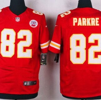 Men's Kansas City Chiefs #82 Brian Parker Red Team Color NFL Nike Elite Jersey