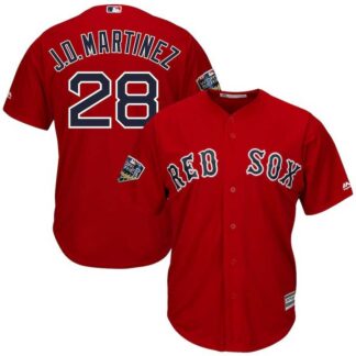 Red Sox 28 J.D. Martinez Red 2018 World Series Cool Base Player Jersey Dzhi