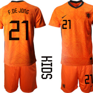 2021 European Cup Netherlands home Youth 21 soccer jerseys