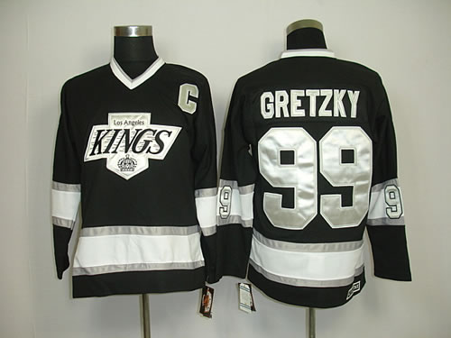 Los Angeles Kings #99 Wayne Gretzky Black Jerseys
