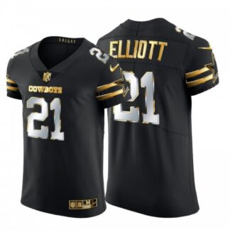 Dallas Cowboys #21 Ezekiel Elliott Men’s Nike Black Edition Vapor Untouchable Elite NFL Jersey