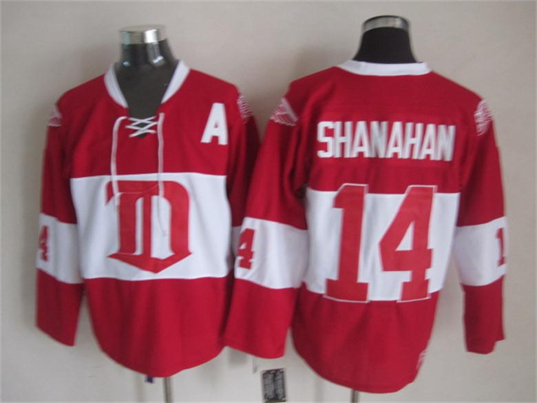 Detroit Red Wings #14 Brendan Shanahan Red Winter Classic Throwback CCM Jerseys