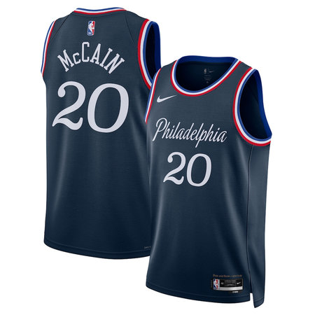 Men's Philadelphia 76ers #20 Jared McCain Nike Navy 2025/26 Swingman City Edition Jersey