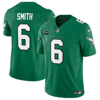 Big Size Philadelphia Eagles #6 DeVonta Smith Green 2023 F.U.S.E. With 1-Star C Patch Vapor Vapor Untouchable Limit...