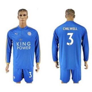 Leicester City #3 Chilwell Home Long Sleeves Soccer Club Jersey