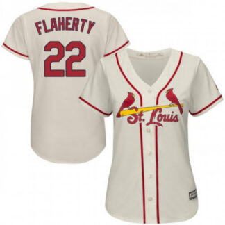 St.Louis Cardinals #22 Jack Flaherty Cream Alternate Women’s Stitched MLB Jersey