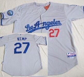 Los Angeles Dodgers #27 Matt Kemp Gray 50TH Jerseys