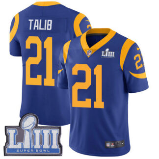 Nike Los Angeles Rams #21 Aqib Talib Royal Blue Alternate Super Bowl LIII Bound Men’s Stitched NFL Vapor Untouchabl...