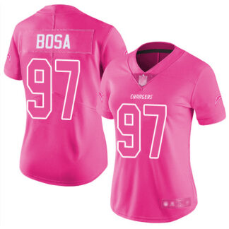 Nike Los Angeles Chargers #97 Joey Bosa Pink Women’s Stitched NFL Limited Rush Fashion Jersey