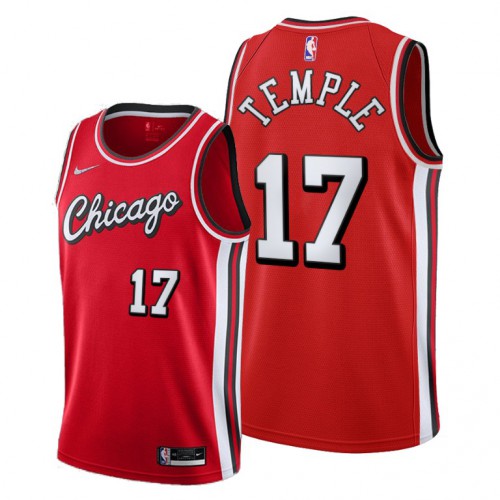Chicago Chicago Bulls #17 Garrett Temple Women’s 2021-22 City Edition Red NBA Jersey Womens