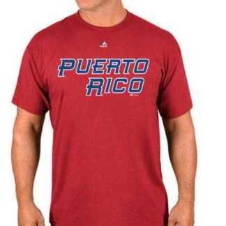 Puerto Rico Baseball Majestic 2017 World Baseball Classic Wordmark T-Shirt Red