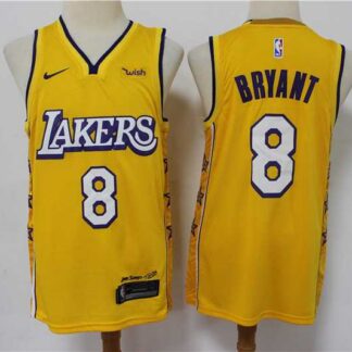 Lakers 8 kobe Bryant Yellow 2020 City Edition Nike Swingman Jersey