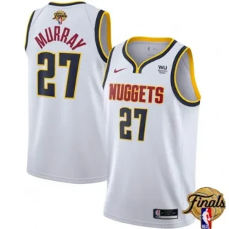 Men's Denver Nuggets #27 Jamal Murray White 2023 Finals Association Edition Stitched Basketball Jersey EZAZ