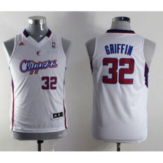 Clippers #32 Blake Griffin White Stitched Youth NBA Jersey