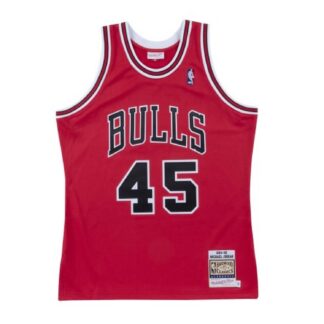Men's Chicago Bulls Michael Jordan #45 Throwback Red 1994-95 Hardwood Classics Player Jersey