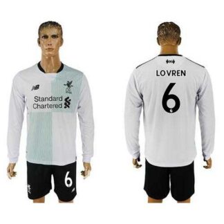 Liverpool #6 Lovren Away Long Sleeves Soccer Club Jersey
