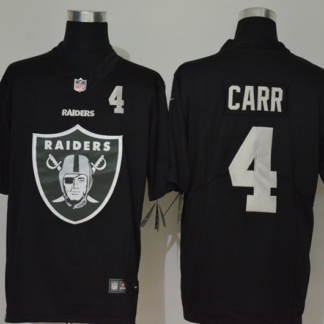 Men's Las Vegas Raiders #4 Derek Carr Black 2020 Big Logo Number Vapor Untouchable Stitched NFL Nike Fashion Limite...
